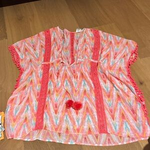 Time and Tru Multicolor Swim Coverup